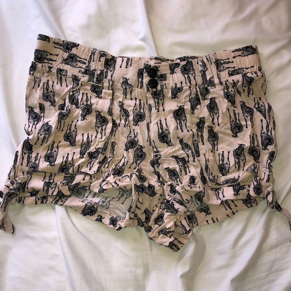 zebra print fabric shortsssss
